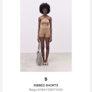 ZARA RIBBED SHORTS